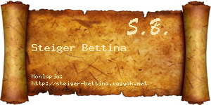 Steiger Bettina névjegykártya