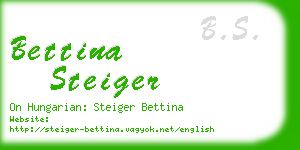 bettina steiger business card